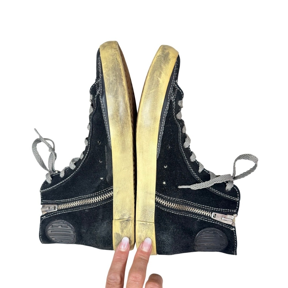 Golden Goose Francy Black Suede High Top Sneakers Size 38‎ (US 7.5) - Picture 6 of 7
